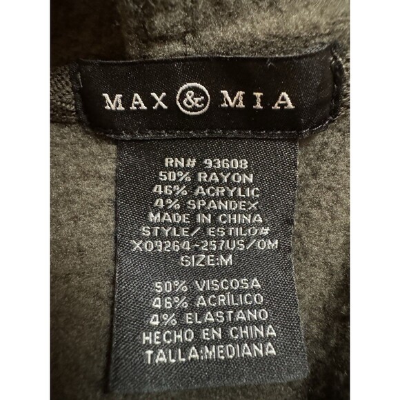 Max & Mia Women's Cozy Knit Lounge Set 2-Piece Olive Green Hooded EUC Wide Leg - Picture 7 of 9